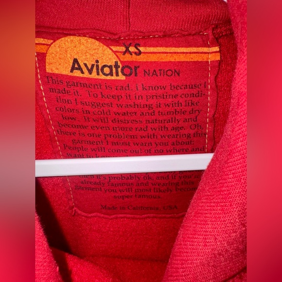 ✨SOLD! Aviator Nation Flatwater Challenge Iceland 2019 Red Graphic Hoodie 🌊 Rare - Picture 3 of 4